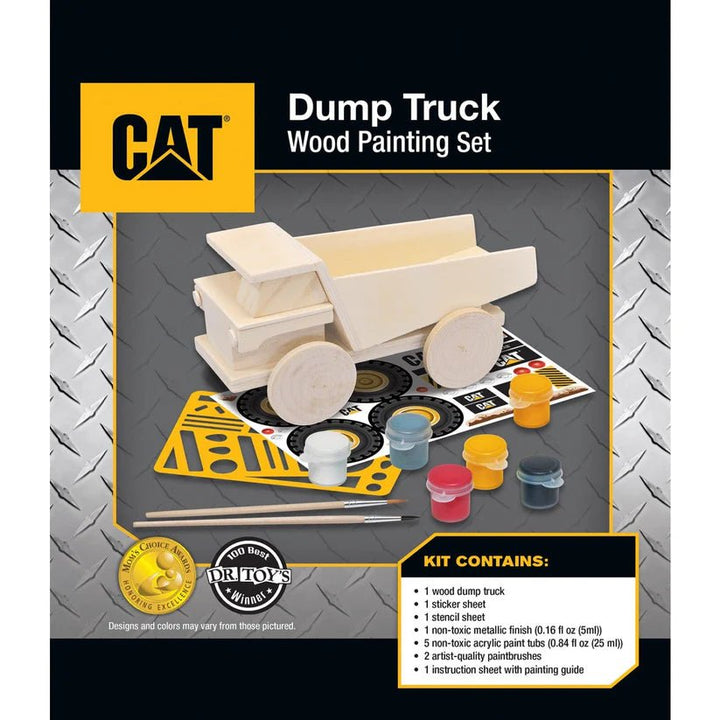 CAT Dump Truck Wood Paint Kit - Tools 4 Teaching
