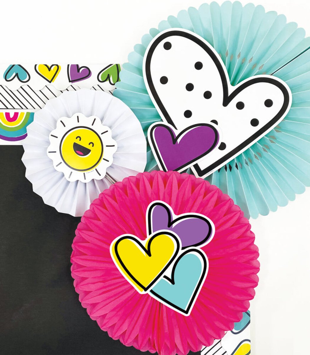 Kind Vibes Doodle Hearts Cutouts-Tools 4 Teaching-Classroom Decor and More