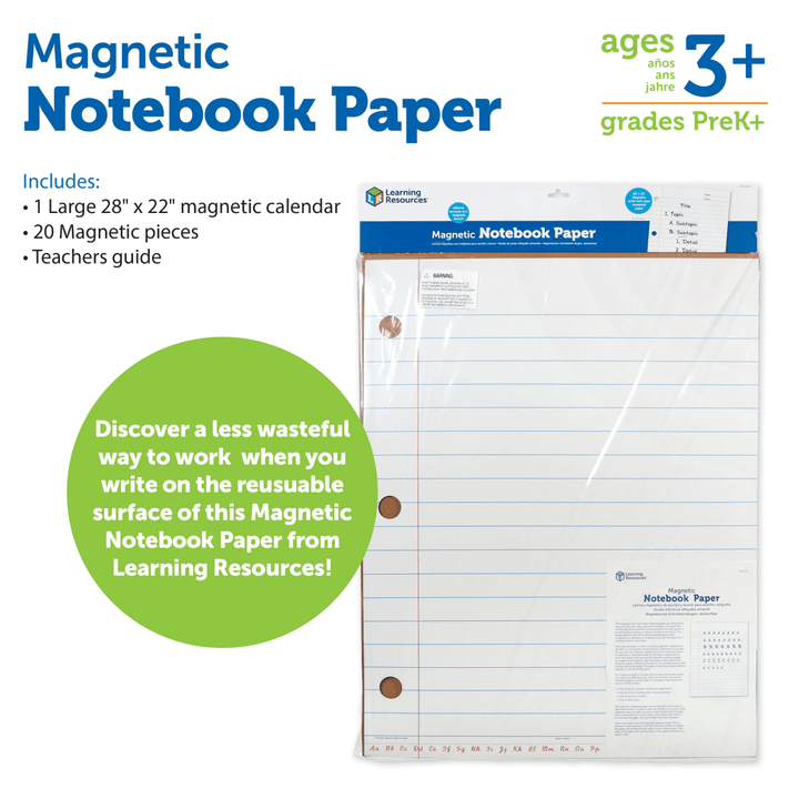 Magnetic Notebook Paper-Dry Erase-Tools 4 Teaching-Classroom Decor and More