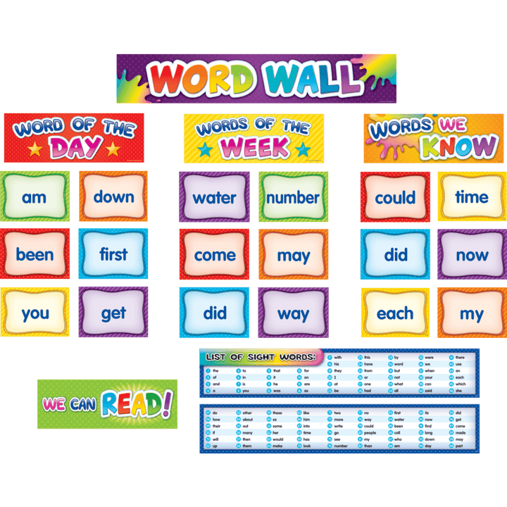 First 100 Sight Words Pocket Chart Cards Pre K-2-Pocket Charts-Tools 4 Teaching-Classroom Decor and More