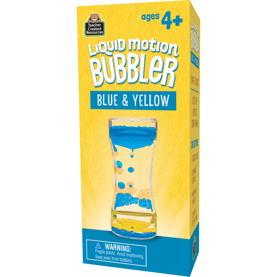 Blue & Yellow Liquid Motion Bubbler-Fidgets-Tools 4 Teaching-Classroom Decor and More
