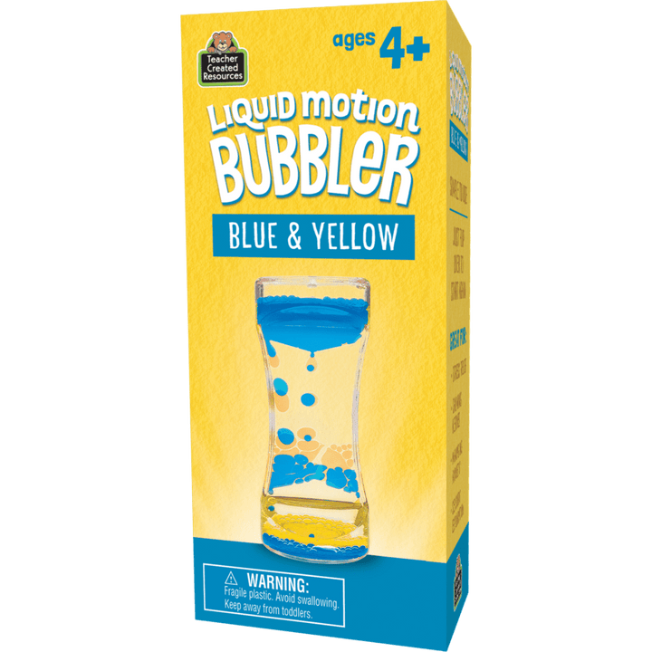 Blue & Yellow Liquid Motion Bubbler-Fidgets-Tools 4 Teaching-Classroom Decor and More