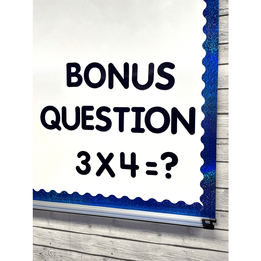 Scalloped Border Trim: Blue Sparkle-Borders-Tools 4 Teaching-Classroom Decor and More