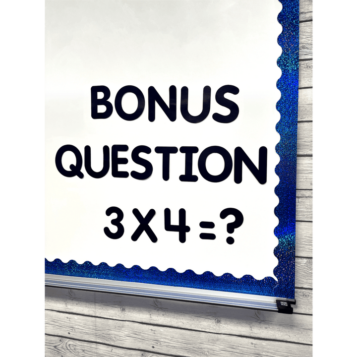 Scalloped Border Trim: Blue Sparkle-Borders-Tools 4 Teaching-Classroom Decor and More