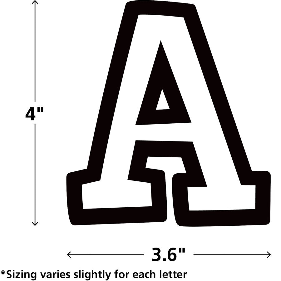 Black & White Bold Block 4" Letters Combo Pack-Letters-Tools 4 Teaching-Classroom Decor and More