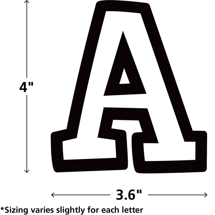 Black & White Bold Block 4" Letters Combo Pack-Letters-Tools 4 Teaching-Classroom Decor and More