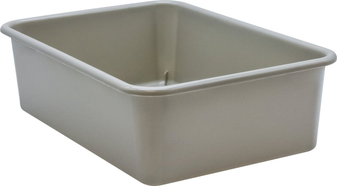Large Plastic Storage Bin: Gray-Organization-Tools 4 Teaching-Classroom Decor and More