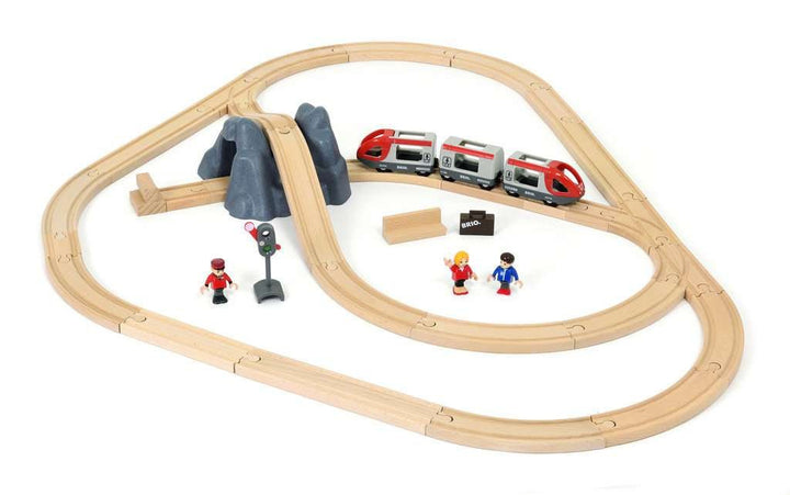 BRIO World - 33773 Railway Starter Set | 26 Piece Toy Train with Accessories and Wooden Tracks for Kids Age 3 and Up-Vehicles & Construction-Tools 4 Teaching-Classroom Decor and More