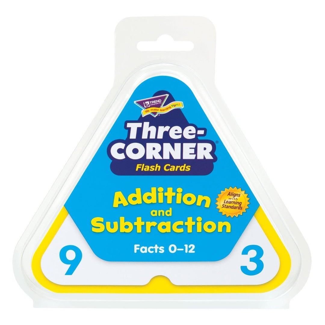 Addition and Subtraction Three-Corner® Flash Cards-Flashcards-Tools 4 Teaching-Classroom Decor and More