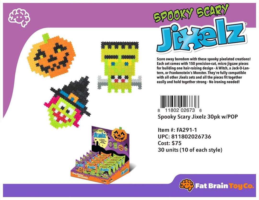 Spooky Scary Jixelz - Jack-O-Lantern-Tools 4 Teaching-Classroom Decor and More