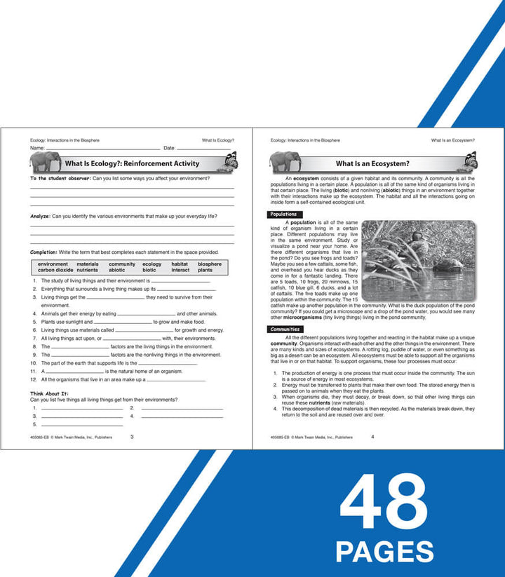 Ecology: Interactions in the Biosphere Workbook Grade 5-12 Paperback-Science & STEM-Tools 4 Teaching-Classroom Decor and More