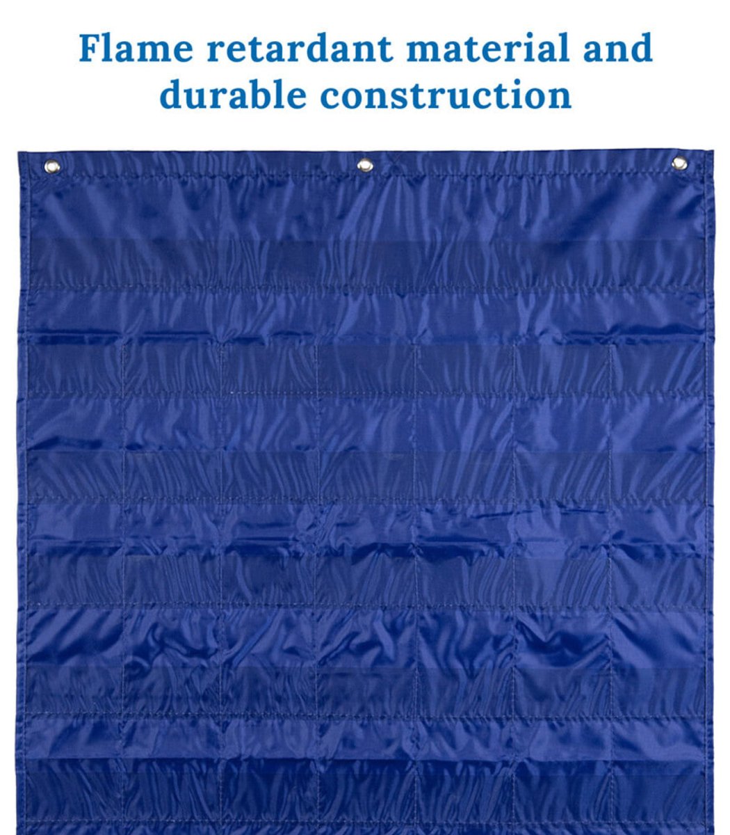 Blue Deluxe Calendar Pocket Chart-Pocket Charts-Tools 4 Teaching-Classroom Decor and More