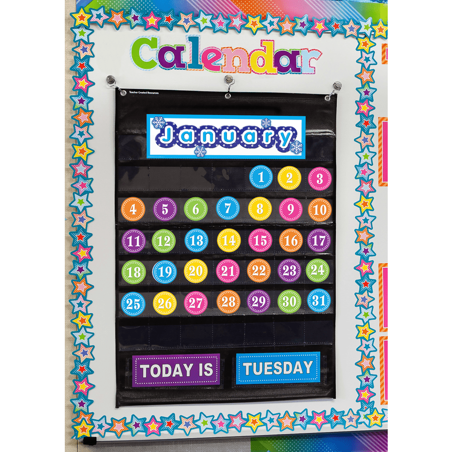 Bright Circles Calendar Days-Calendars-Tools 4 Teaching-Classroom Decor and More