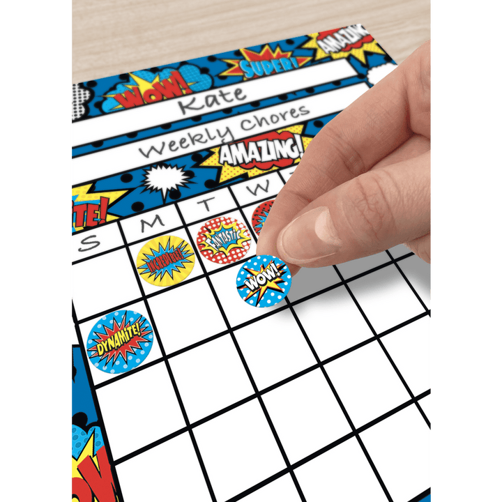 Superhero Mini Stickers-Stickers-Tools 4 Teaching-Classroom Decor and More