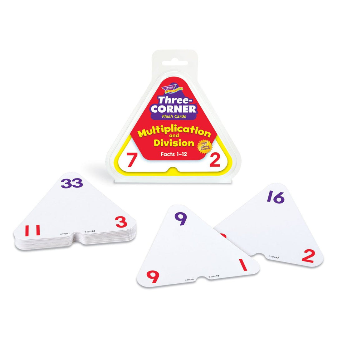 Multiplication and Division Three-Corner® Flash Cards-Flashcards-Tools 4 Teaching-Classroom Decor and More