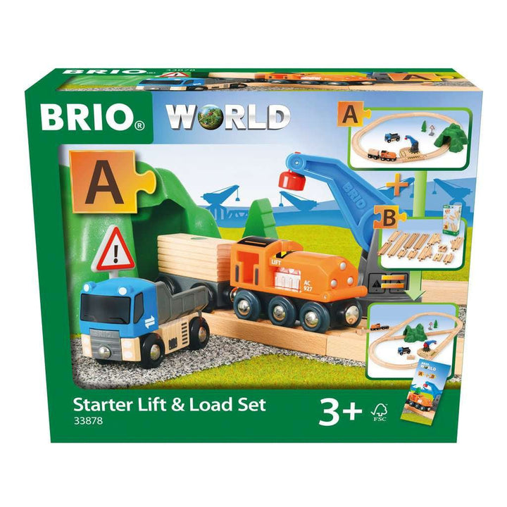 BRIO World Starter Lift & Load Train Set A for Kids age 3 years and up. Compatible with all BRIO train sets-Vehicles & Construction-Tools 4 Teaching-Classroom Decor and More
