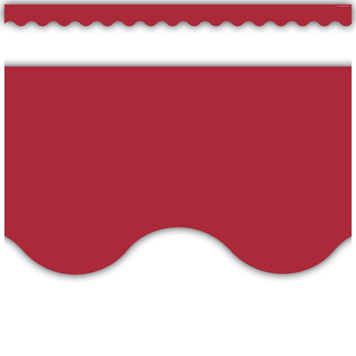 Cranberry Red Scalloped Border Trim-Borders-Tools 4 Teaching-Classroom Decor and More