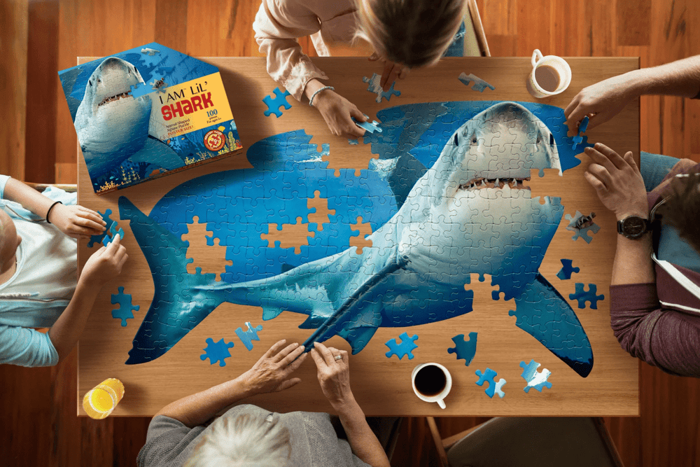 I AM LiL' SHARK 100 pcs Puzzle-Puzzles-Tools 4 Teaching-Classroom Decor and More