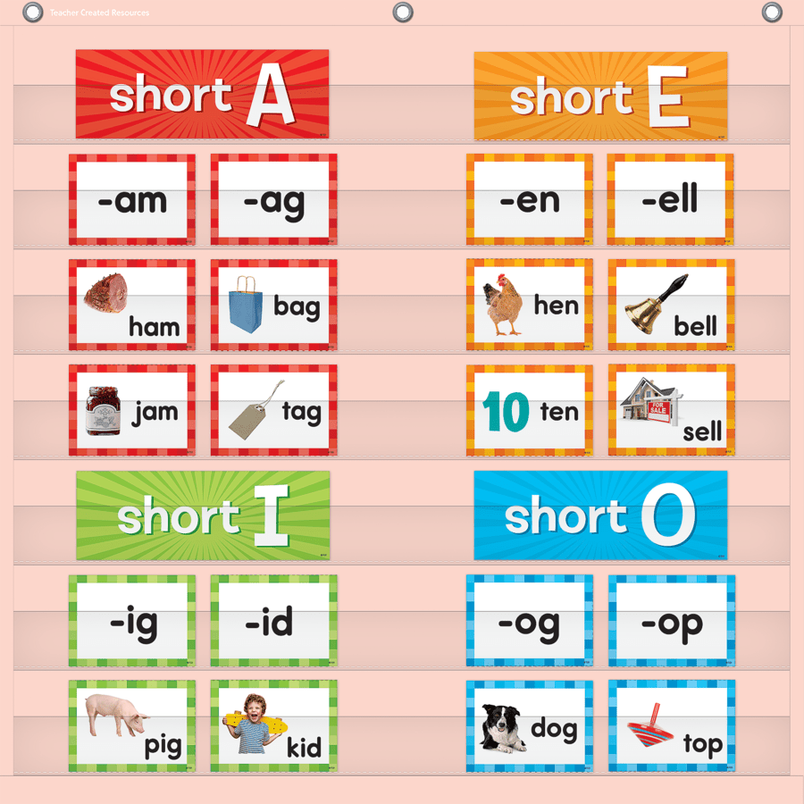 Blush 7 Pocket Chart-Pocket Charts-Tools 4 Teaching-Classroom Decor and More