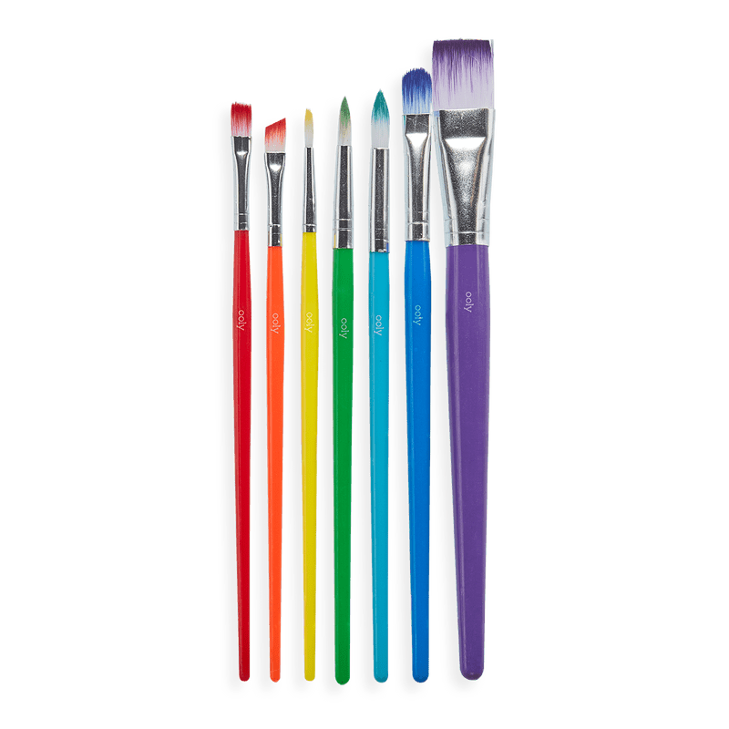 Lil Paint Brush Set -Set of 7-Art Supplies-Tools 4 Teaching-Classroom Decor and More