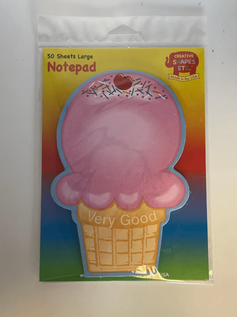 Large Notepad - Ice Cream Cone-Notepads-Tools 4 Teaching-Classroom Decor and More