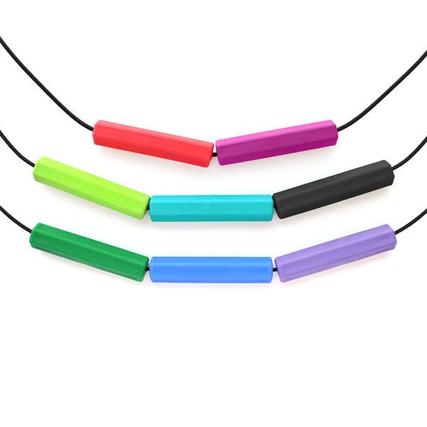 Ark's Krypto-Bite® Chewable Tube Necklace - Red, Standard-Sensory Play-Tools 4 Teaching-Classroom Decor and More
