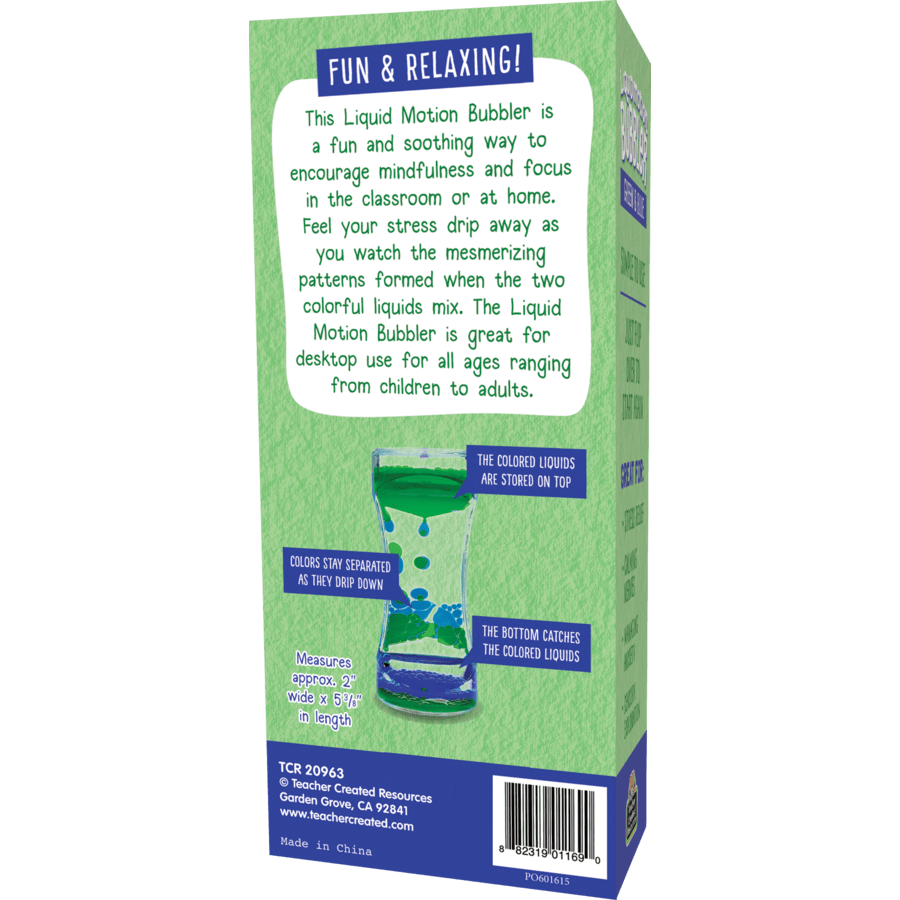 Green & Blue Liquid Motion Bubbler-Sensory-Tools 4 Teaching-Classroom Decor and More