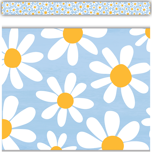 Daisies Straight Border Trim-Borders-Tools 4 Teaching-Classroom Decor and More