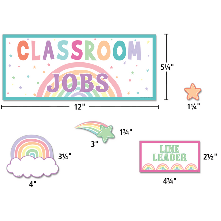 Pastel Pop Classroom Jobs Mini Bulletin Board-Mini Bulletin Boards-Tools 4 Teaching-Classroom Decor and More