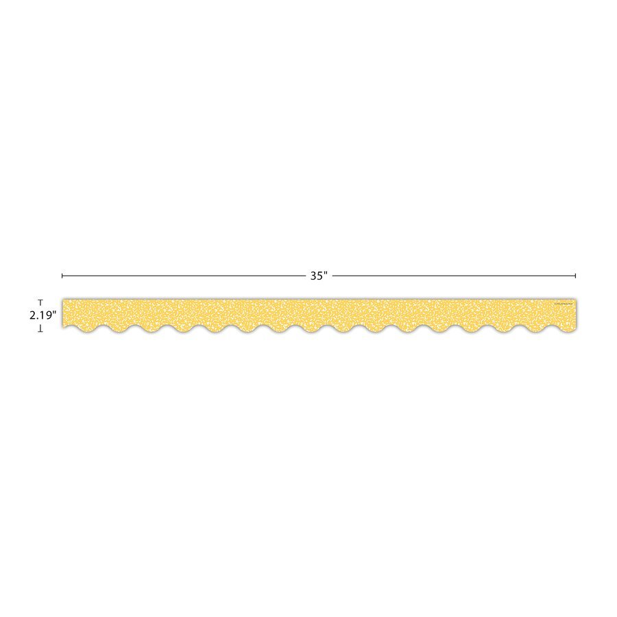 Composition Yellow Scalloped Border Trim-Borders-Tools 4 Teaching-Classroom Decor and More
