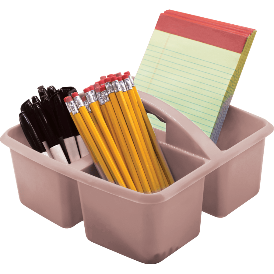 Plastic Storage Caddy: Light Mauve-Organization-Tools 4 Teaching-Classroom Decor and More