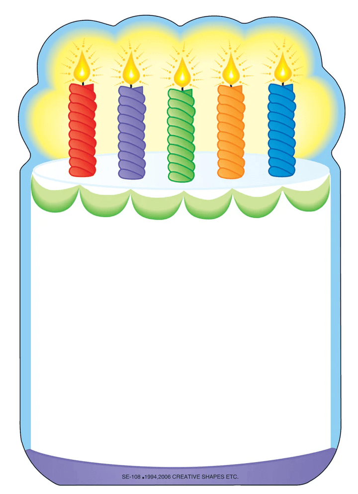 Large Notepad - Birthday Cake-Notepads-Tools 4 Teaching-Classroom Decor and More