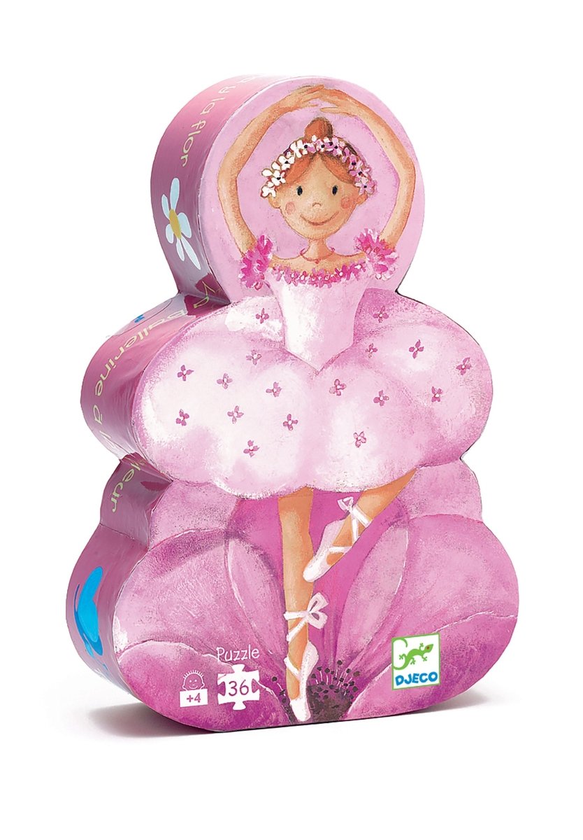 Ballerina with The Flower 36pc Silhouette Jigsaw Puzzle-Puzzles-Tools 4 Teaching-Classroom Decor and More