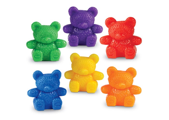 Three Bear Family® Baby Bear™ Counters, Set of 102-Numbers, Counting & Sorting-Tools 4 Teaching-Classroom Decor and More