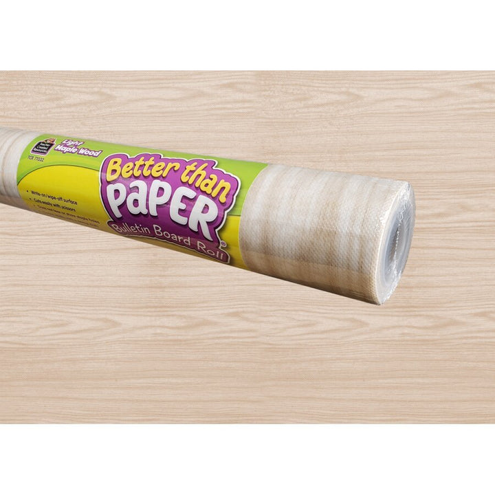 Better Than Paper® Bulletin Board Roll: Light Maple Wood-Bulletin Board Paper - Better Than Paper-Tools 4 Teaching-Classroom Decor and More
