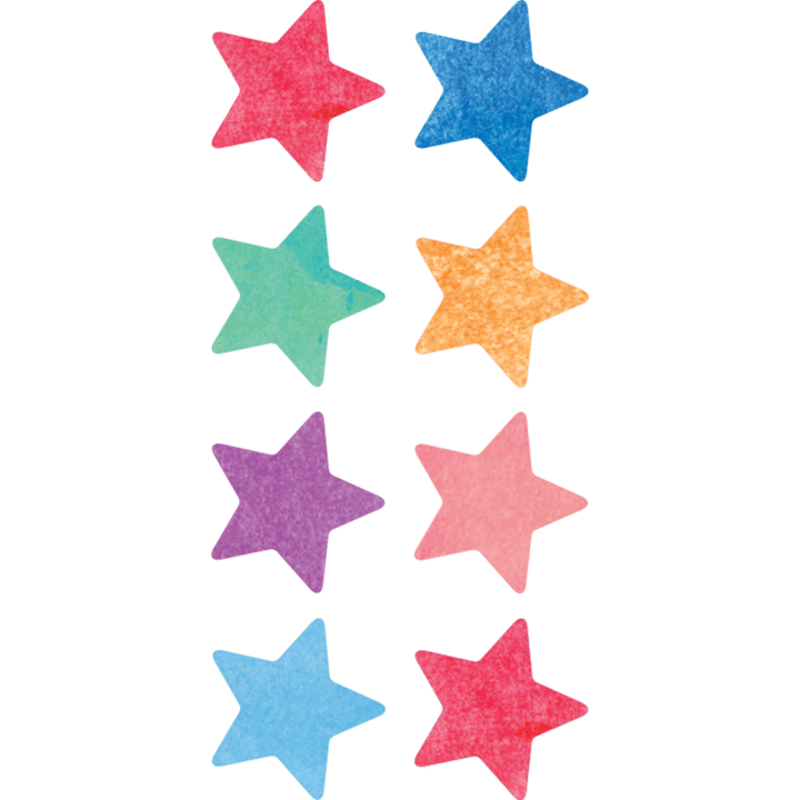 Watercolor Stars Mini Stickers-Stickers-Tools 4 Teaching-Classroom Decor and More
