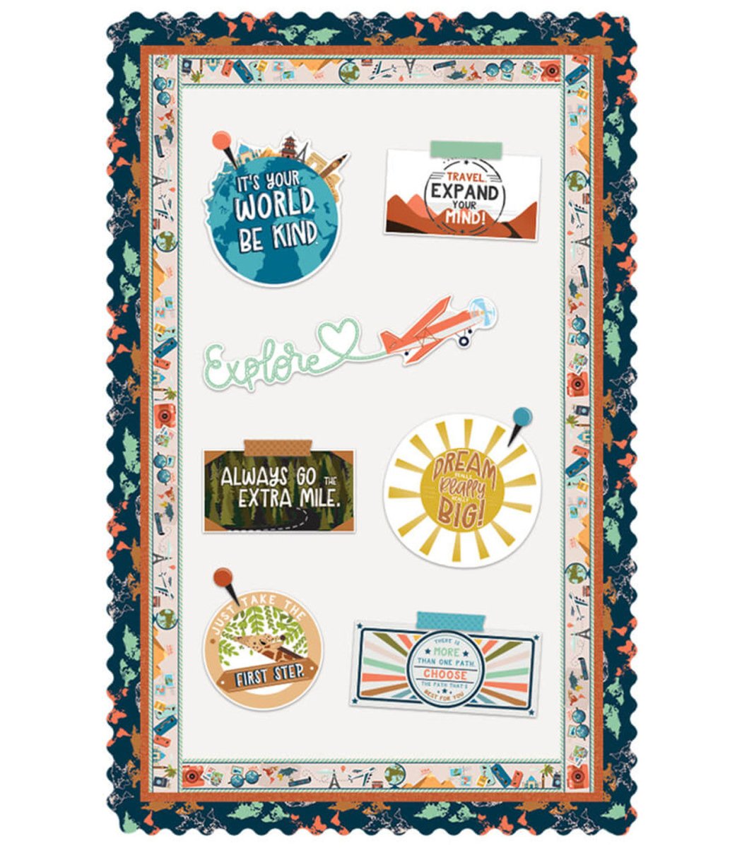 Let's Explore: Let's Explore Straight Bulletin Board Borders-Borders-Tools 4 Teaching-Classroom Decor and More