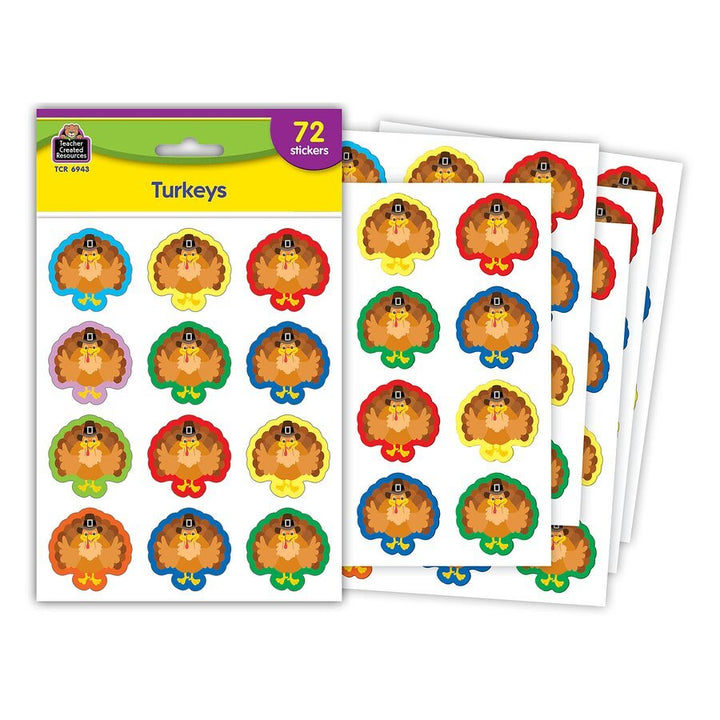 Turkey Stickers-Tools 4 Teaching-Classroom Decor and More