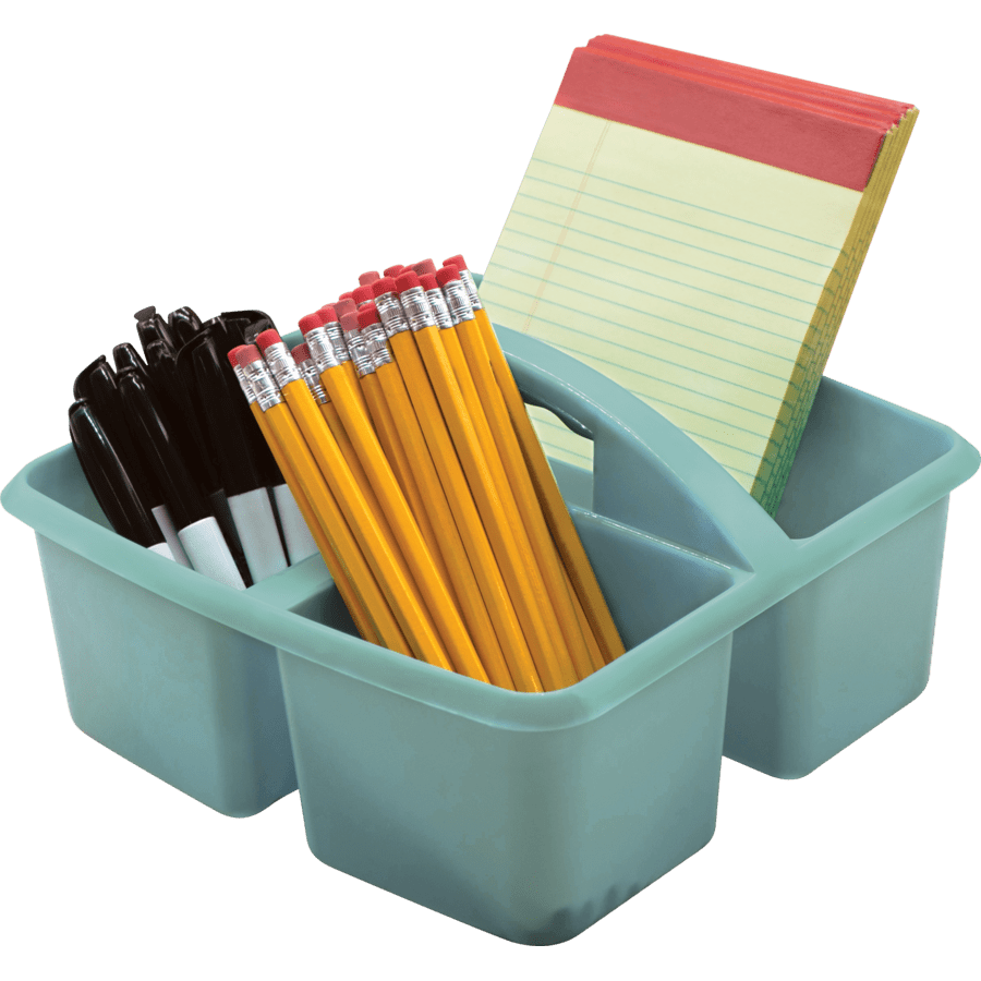 Plastic Storage Caddy: Calming Blue-Organization-Tools 4 Teaching-Classroom Decor and More