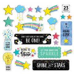 Star Bright Positive Thinking Mini Bulletin Board-Mini Bulletin Boards-Tools 4 Teaching-Classroom Decor and More