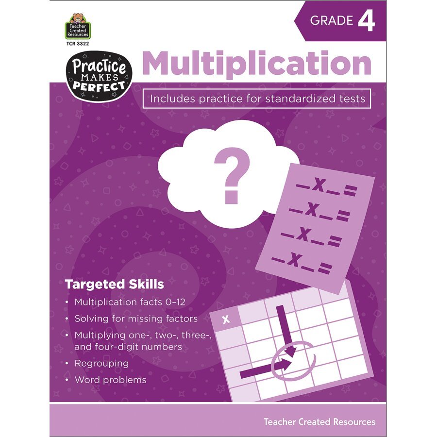 Practice Makes Perfect: Multiplication Grade 4-Multiplication & Division-Tools 4 Teaching-Classroom Decor and More