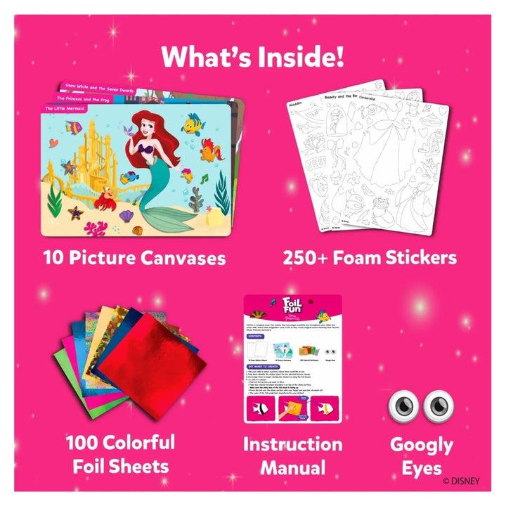 Foil Fun: Disney Princess | No Mess Art Kit (Ages 4-9)-Craft Activity-Tools 4 Teaching-Classroom Decor and More
