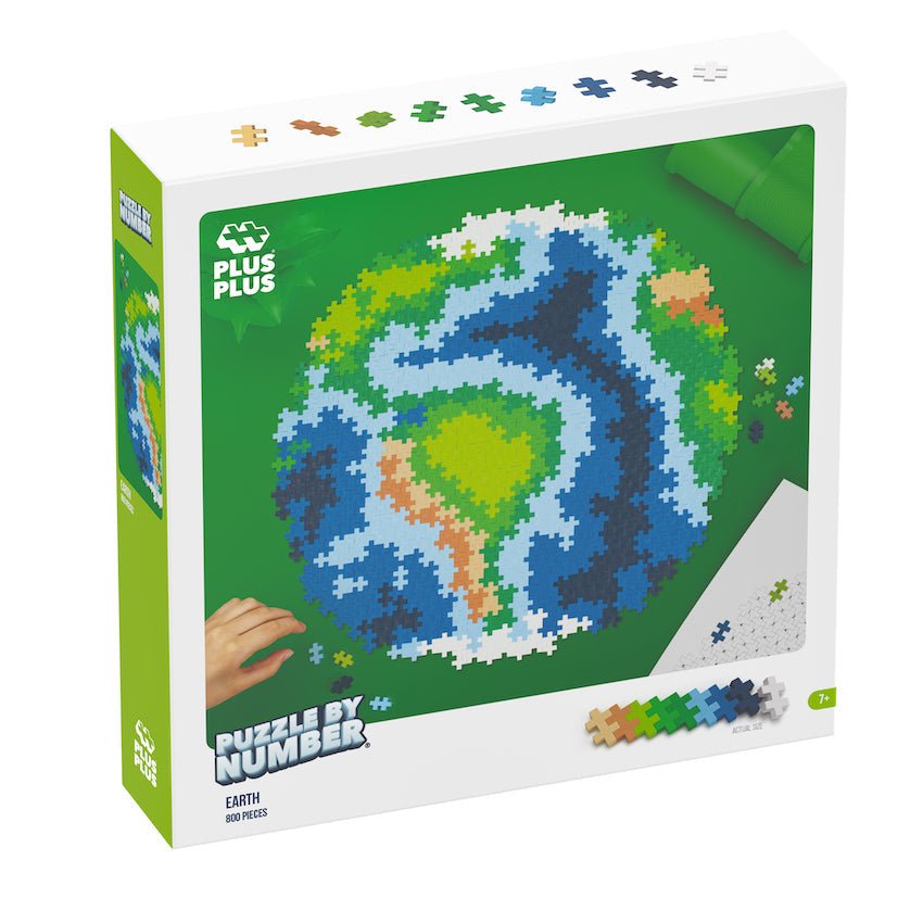 PLUS PLUS® Puzzle by Number® - 800 PC - Earth-Plus Plus-Tools 4 Teaching-Classroom Decor and More