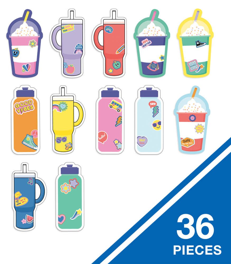 We Stick Together Cups & Water Bottles Cutouts-Accents-Tools 4 Teaching-Classroom Decor and More