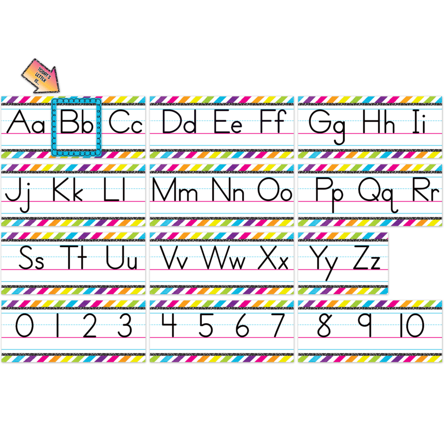 Brights 4Ever Alphabet Line Bulletin Board-Bulletin Board Sets-Tools 4 Teaching-Classroom Decor and More