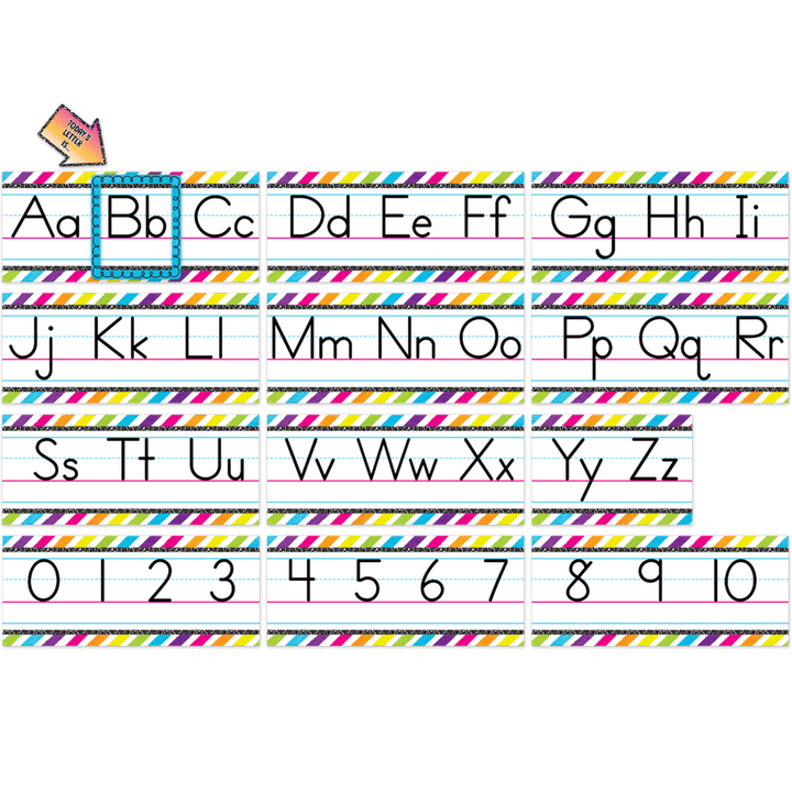 Brights 4Ever Alphabet Line Bulletin Board-Bulletin Board Sets-Tools 4 Teaching-Classroom Decor and More