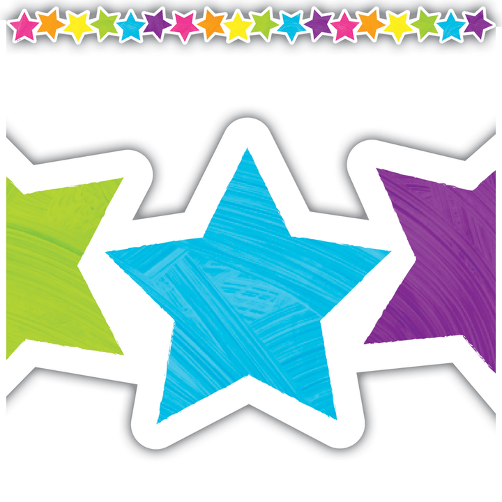 Brights 4Ever Stars Die-Cut Border Trim-Borders-Tools 4 Teaching-Classroom Decor and More