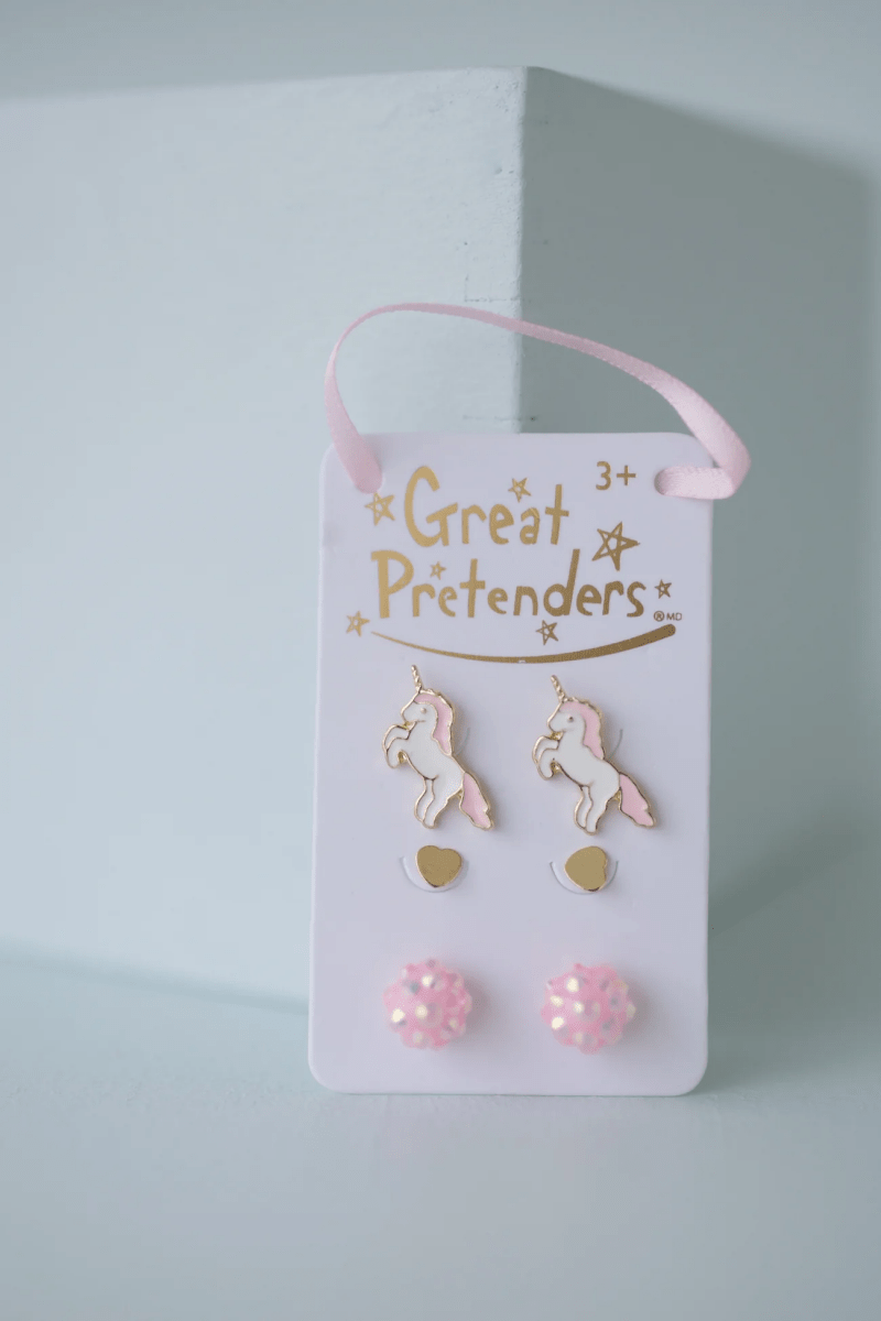 Boutique Unicorn Studded Earrings-Dress Up & Jewelry-Tools 4 Teaching-Classroom Decor and More