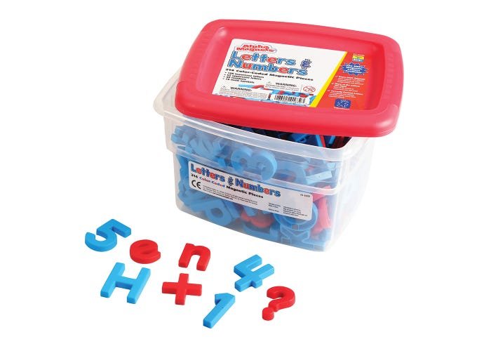 AlphaMagnets® & MathMagnets® Color-Coded, 214 Pieces-Subjects - Reading - Alphabet-Tools 4 Teaching-Classroom Decor and More