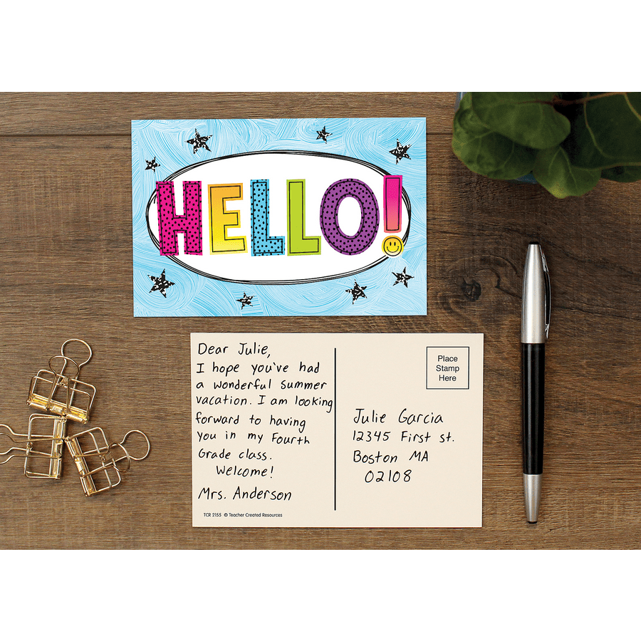 Brights 4Ever Hello Postcards-Postcards-Tools 4 Teaching-Classroom Decor and More